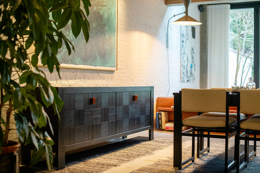 Black ebonized oak sideboard by Frans Defour - 1970s