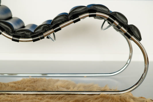 MR Chaise Longue and stool by Mies van der Rohe for Knoll