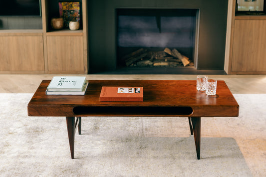 Mid-century rosewood Danish coffee table