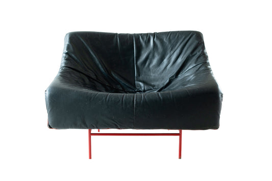 Butterfly armchair with red legs by Gerard van den Berg for Montis