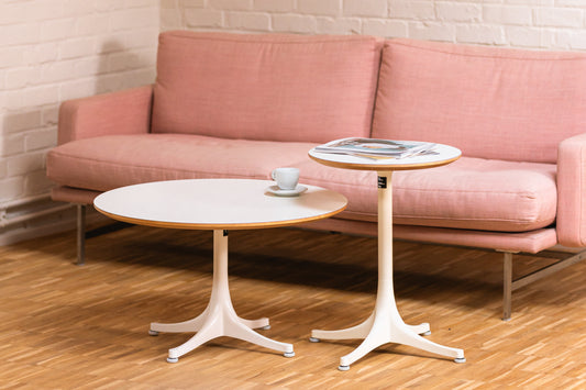 Set of 2 pedestal tables by George Nelson for Vitra