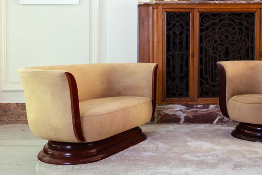 Art Deco Tulip two seater for Hotel Le Malandre