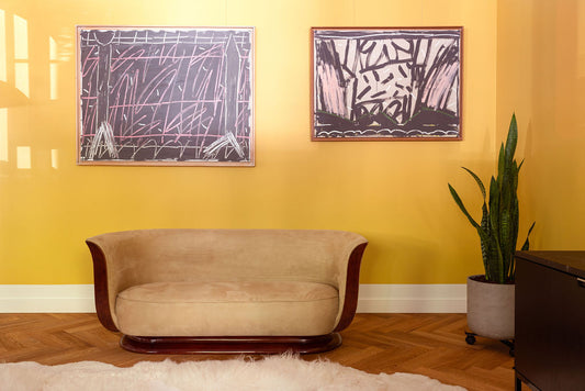 Art Deco Tulip two seater for Hotel Le Malandre