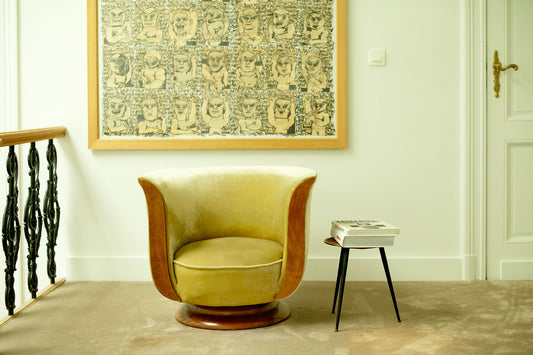 Art Deco Tulp Fauteuil voor Hotel Melandre