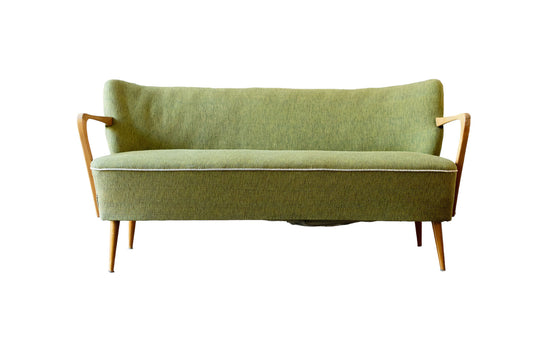 Mid-Century velvet cocktail three seater