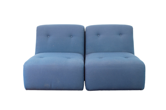 Blue modular sofa