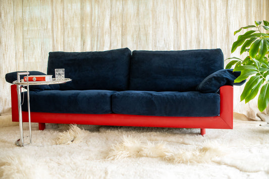 Colorful two-seater sofa from Rolf Benz