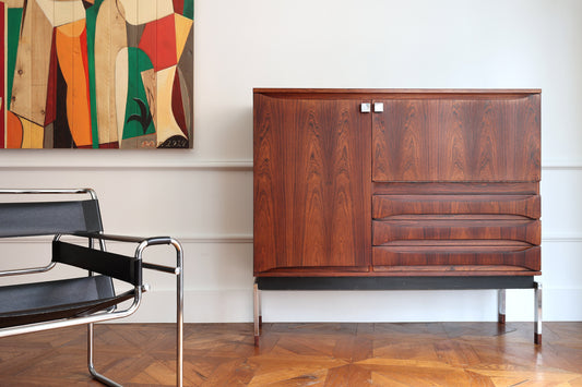 Mid-century dressoir met barkast van Oswald Vermaercke voor V-form