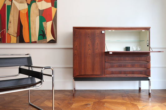 Mid-century dressoir met barkast van Oswald Vermaercke voor V-form