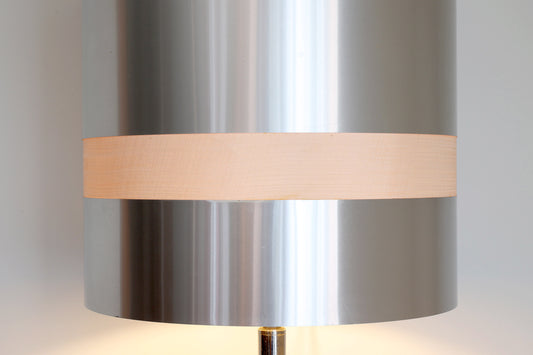 Mid-century tafellamp van verchroomd en gepolijst metaal