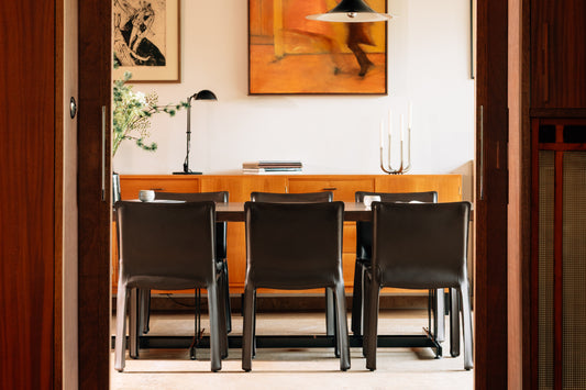 Dark brown leather CAB 412 chairs by Mario Bellini for Cassina - set of 8