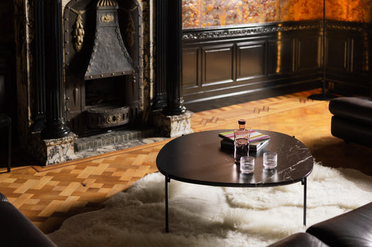 Table basse en marbre noir Niobe de Frederica Capitani pour Zanotta