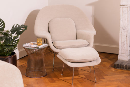 Fauteuil Womb avec ottoman par Eero Saarinen pour Knoll Studio