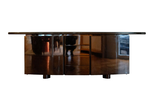 Glossy black sideboard by Mobili Bellato