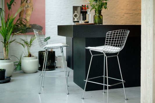 Superbe tabouret de bar par Harry Bertoia pour Knoll