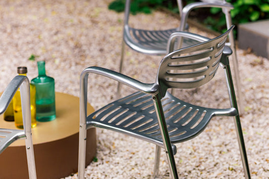 Aluminium stackable chairs Toledo by Jorge Pensi for Amat 3 - set of 4