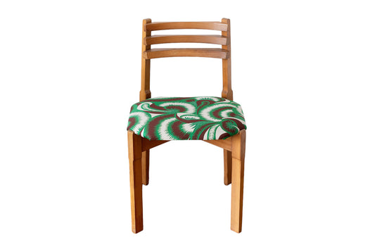 Set of 4 chairs with Dries Van Noten upholstery